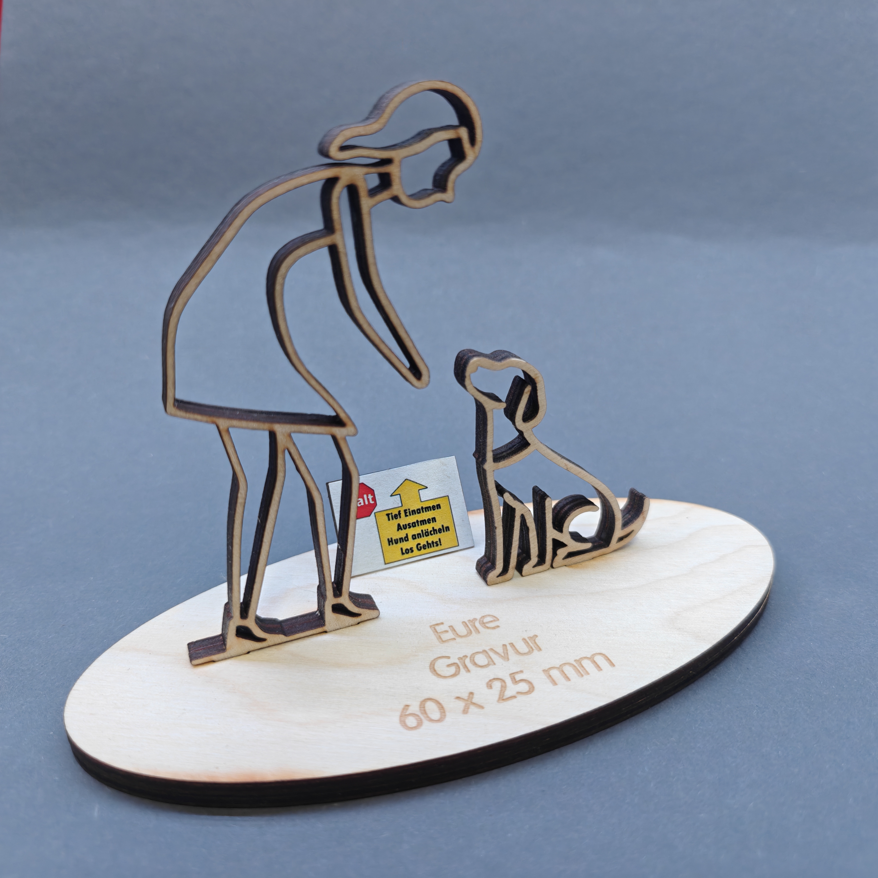 Pokal Holz Rally Obedience Hundesport 