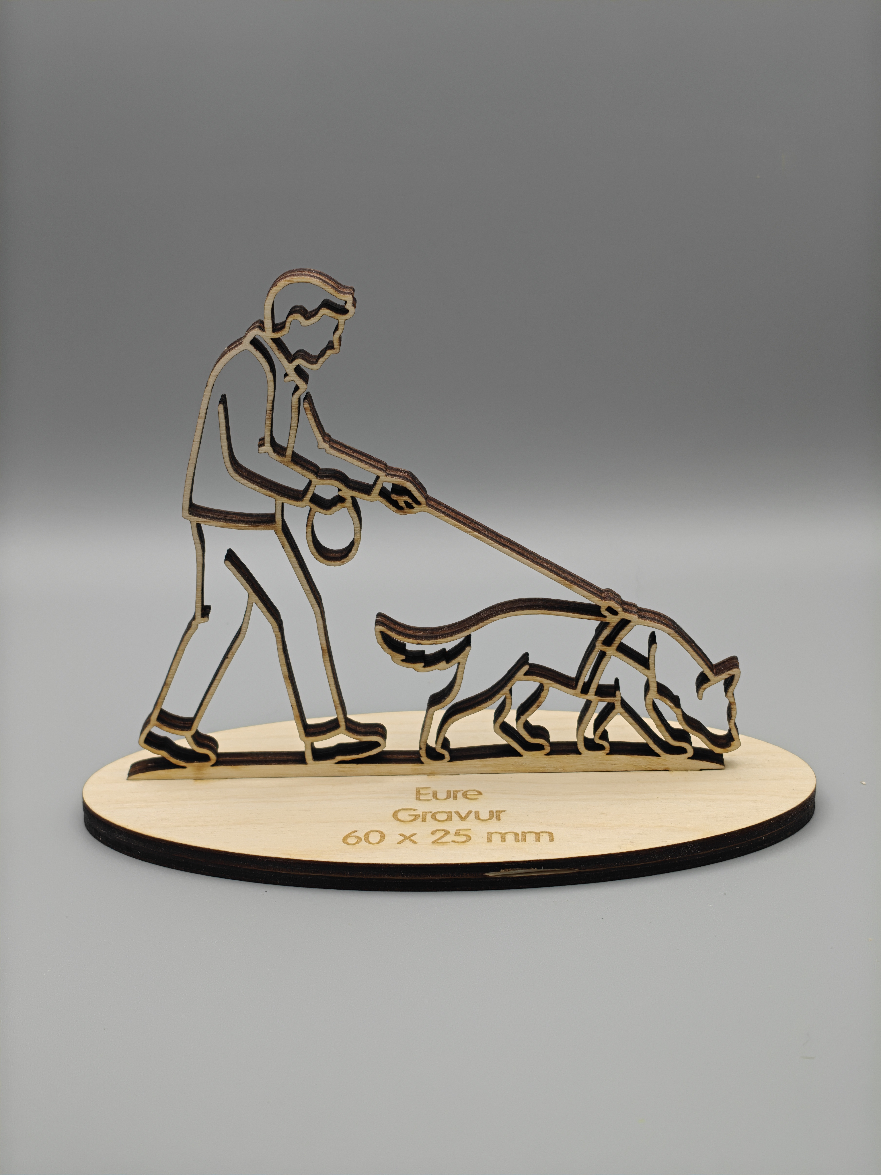 Pokal Holz Fährte Fährtenarbeit Hundesport