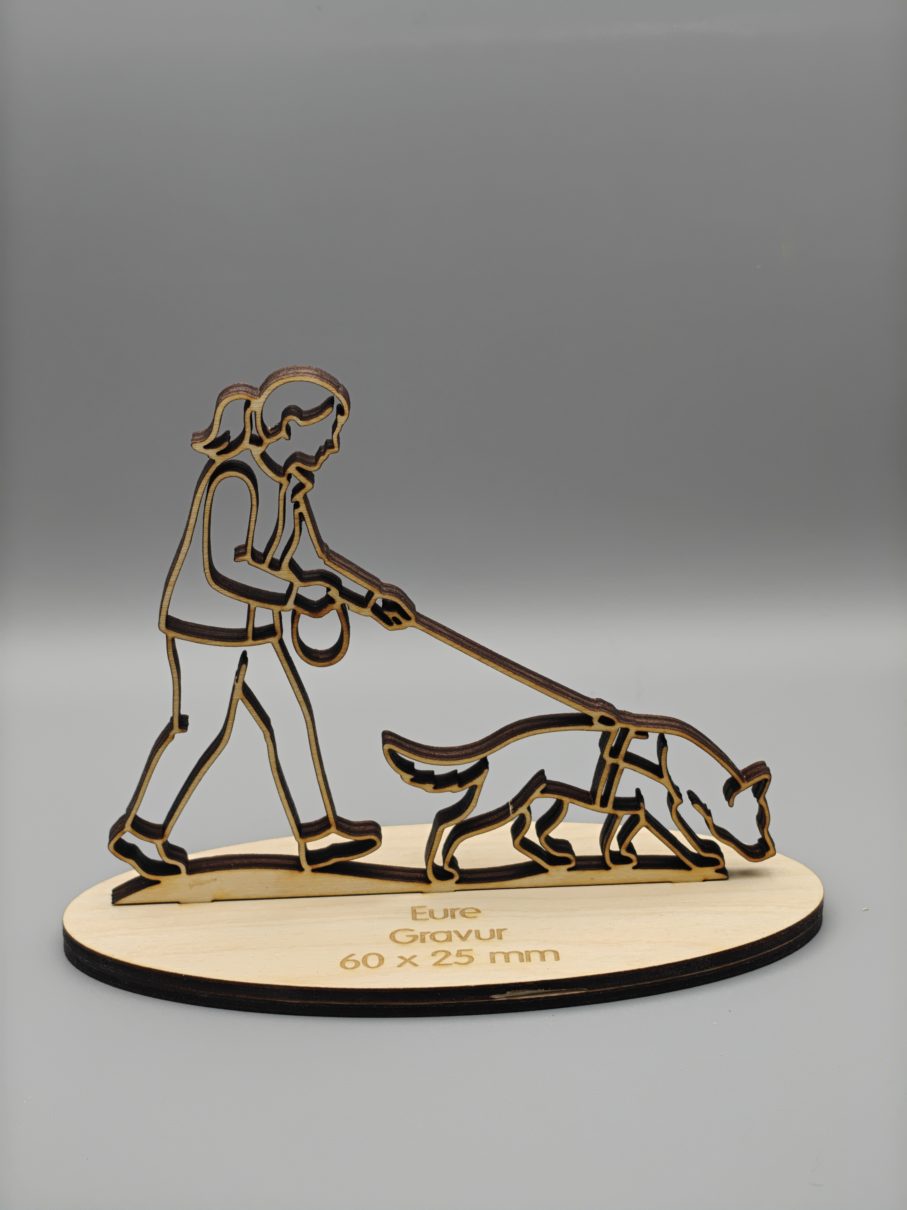 Pokal Holz Fährte Fährtenarbeit Hundesport